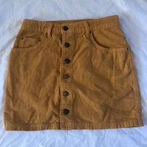 Corduroy Billabong Button Skirt